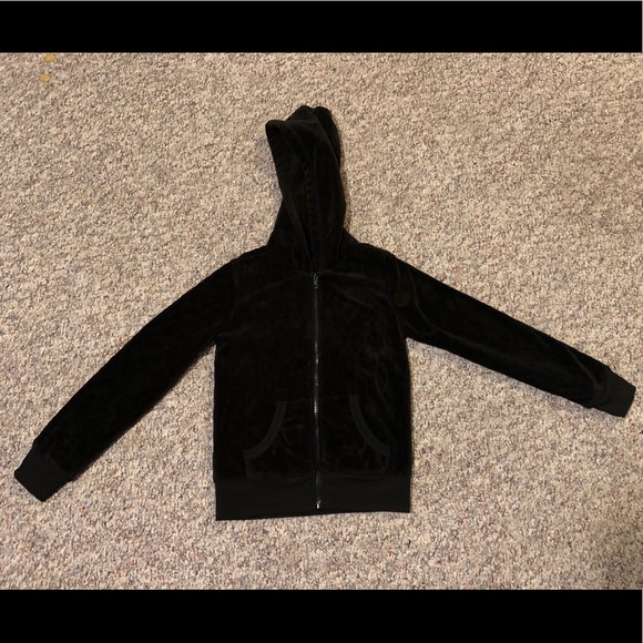 Other - Girls black fleece jacket animal print size 7/8